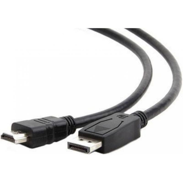 Кабель DisplayPort(m) - HDMI(m)   1.8м Cablexpert, черный (CC-DP-HDMI-6)