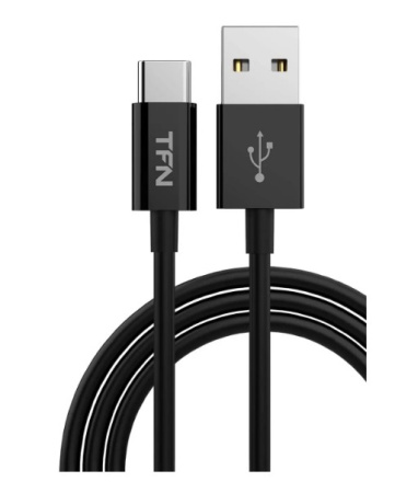 Кабель USB Type-C (m) - Type-C (m) TFN, TPE 1.2м,нейлон, черный (TFN-C-BLZ-C C1M-BK)