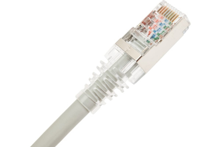 Патч-корд  0.5м кат_5E FTP серый экранированный