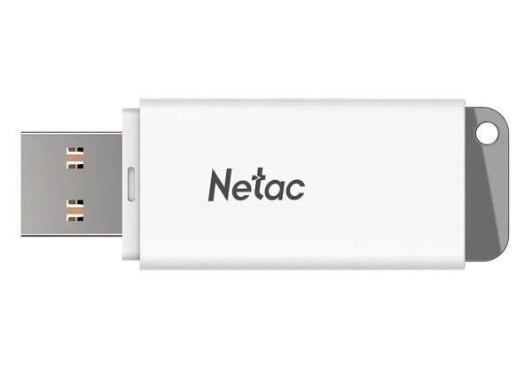 Флеш-накопитель USB2.0 4Gb Netac U185 (NT03U185N-004G-20WH) белый с колпачком, пластик