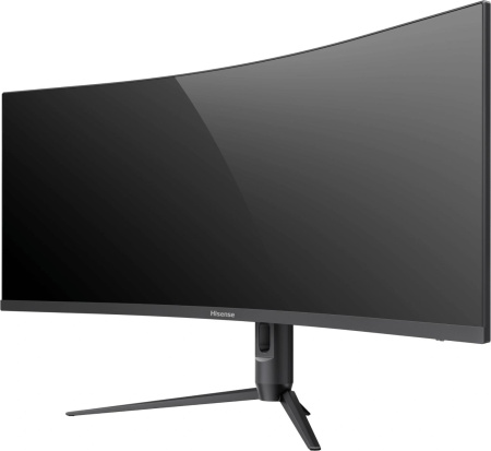 Монитор Hisense/ 34"/3440x1440, изогнутый, VA/ELED, 21:9, матовое/антибликовое, 240Гц, время отклика 1мс, 320кд/м2, 3000:1, углы обзора 89 °(H)/89°(V), встроенные колонки 2*3Вт, HDR 400, DisplayPort,  HDMIх2, разъем для наушников 3.5мм, rotatable lifting
