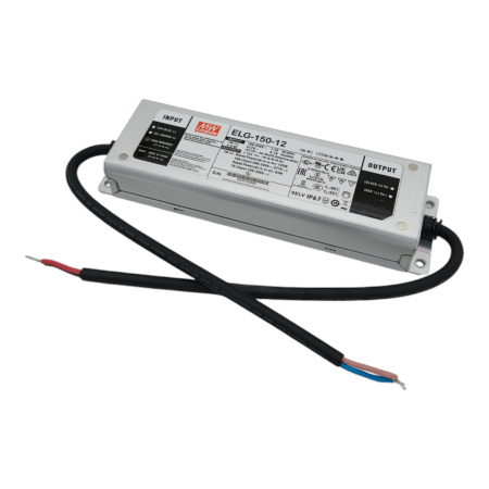 Блок питания в корпусе 12в, 10а, IP67, 219*63*35.5мм, Mean Well ELG-150-12