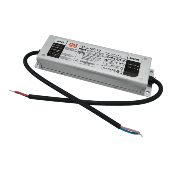 Блок питания в корпусе 12в, 10а, IP67, 219*63*35.5мм, Mean Well ELG-150-12