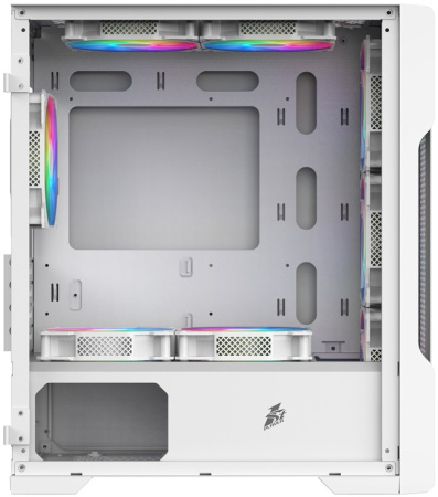 Корпус mATX Б_БП 1STPLAYER TRILOBITE T3 White (USB, Audio,TG,4x120mm LED,белый)[T3-WH-4F1-W]