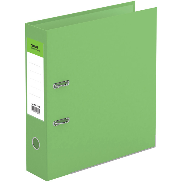 Папка-регистратор 70мм. СТАММ "Имидж" бумвинил, кант, фисташковая ММ-31837