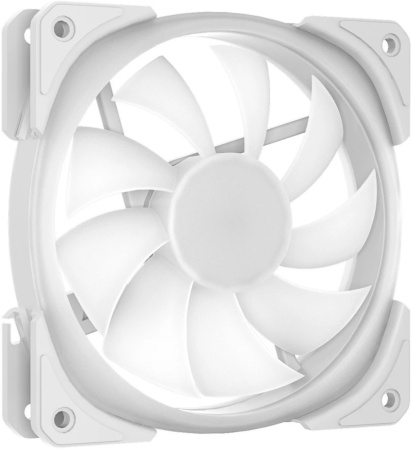 Кулер в корпус 140х140х25 Powercase (CM21-14W ARGB) White (800-1500prm/4pin PWM+ARGB Sync/подшипник гидравлический/ARGB)
