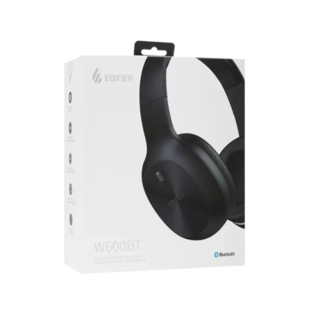 Гарнитура Bluetooth Edifier W600BT накладные, Bt5.1, 32Ом, 96дБ, до 10м, Черный