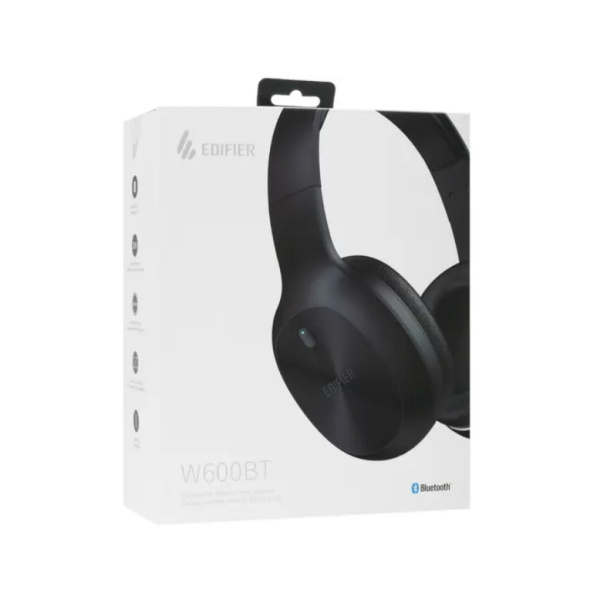 Гарнитура Bluetooth Edifier W600BT накладные, Bt5.1, 32Ом, 96дБ, до 10м, Черный