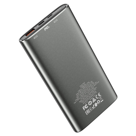 Аккумулятор внешний 10000_mAh HOCO J83 20W/2 USB 3.0/Micro/Type-C (черный)