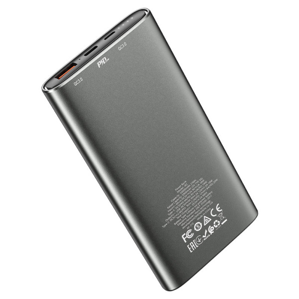 Аккумулятор внешний 10000_mAh HOCO J83 20W/2 USB 3.0/Micro/Type-C (черный)