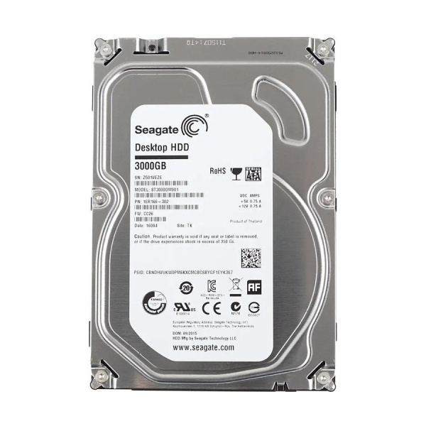 Жесткий диск HDD 3,0Tb Seagate ST3000DM001 Barracuda7200.14,64Mb Refurbished