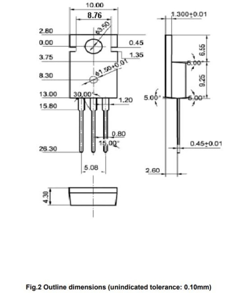 транзистор BJT MJE13009 400V 12A NPN TO220 4Mhz 100W