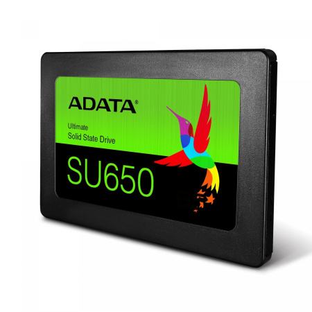 Твердотельный накопитель/ ADATA SSD Ultimate SU650, 240GB, 2.5" 7mm, SATA3, 3D TLC, R/W 520/450MB/s, IOPs 40 000/75 000, TBW 140, DWPD 0.5 (3 года)