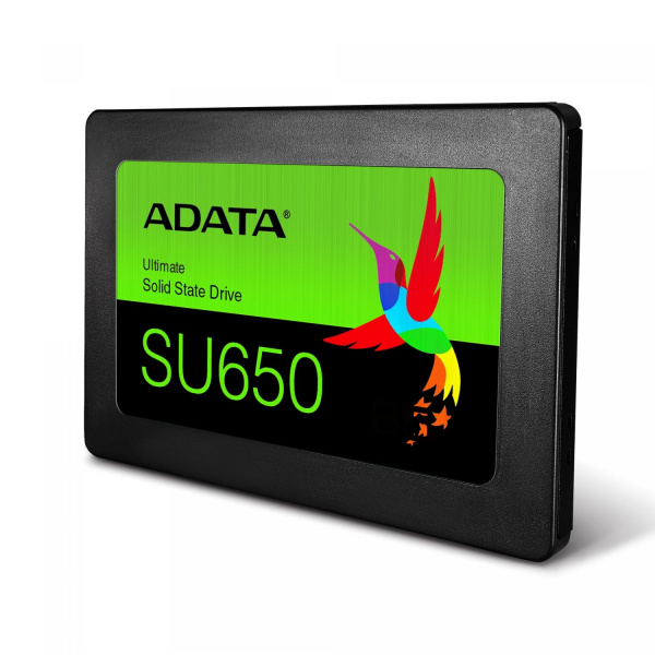 Твердотельный накопитель/ ADATA SSD Ultimate SU650, 240GB, 2.5" 7mm, SATA3, 3D TLC, R/W 520/450MB/s, IOPs 40 000/75 000, TBW 140, DWPD 0.5 (3 года)