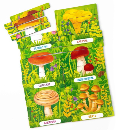 ТИМБЕР Пазл-палочки "Грибы" IG0360