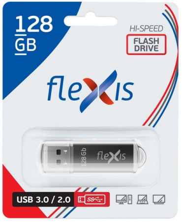 Флеш-накопитель USB3.0 128GB Flexis RB-108 (FUB30128RBK-108) черный