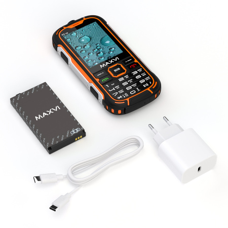 Сотовый Maxvi R2 up Orange 2sim/2.8"/320*240/microSD/1.3МП/Bt/4000мАч/моноблок