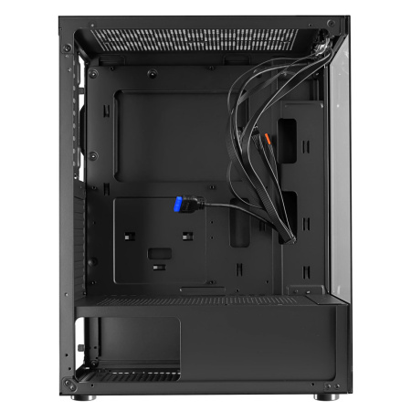 Корпус ATX Б_БП Ginzzu CL100 (USB3.0,Audio,черный,"стеклянный куб")