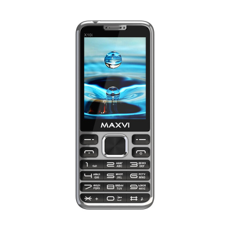 Сотовый Maxvi X10i Metallic silver 2sim/2.8"/320*240/microSD/0.3МП/Bt/1600мАч/моноблок