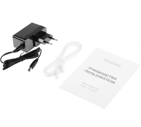Маршрутизатор Digma DWR-AX1501 AX1500 802.11n/ac/ax 1201+300_Mbps 2.4 /5/6 Ггц 3xLANx1000_Mbps