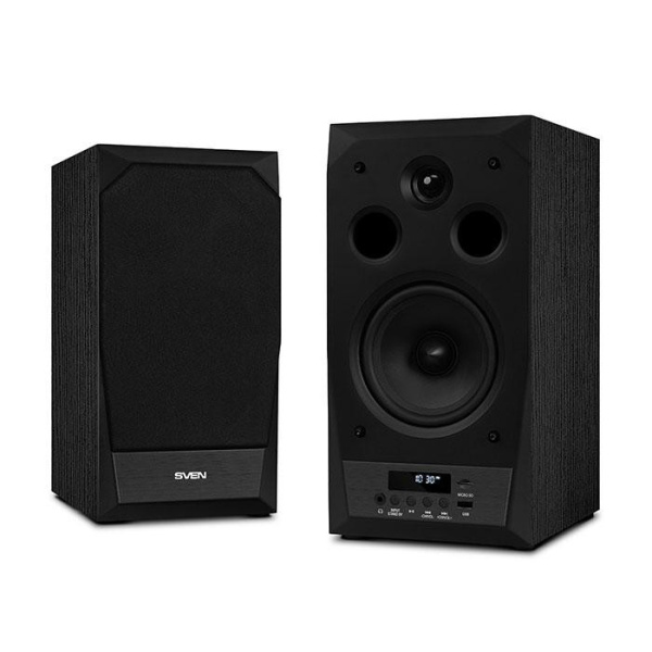 Актив.колонки 2.0 Sven MC-20 90Вт, Bluetooth, FM, MicroSD/USB, питание от сети, MDF, Black