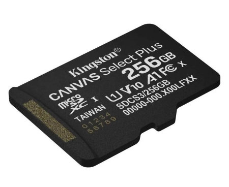 Карта памяти MicroSDHC 256Gb Kingston Class10 UHS-I U1 [SDCS3/256GB] (SD адаптер)