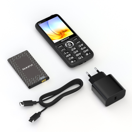 Сотовый Maxvi K15c Black 2sim/2.8"/320*240/microSD/0.5МП/Bt/2500мАч/моноблок