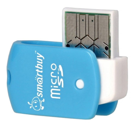 Картридер внешний Smartbuy SBR-706-B голубой для microSD