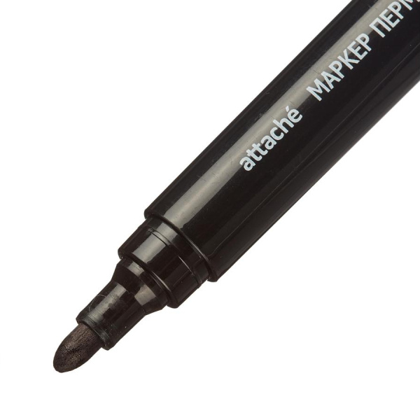 Маркер перманентный ATTACHE Economy 2-3мм., черный (475786)