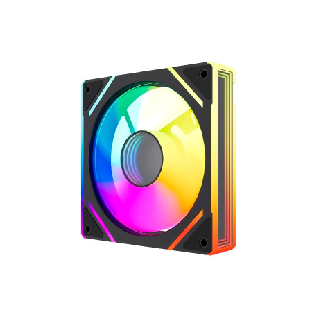 Кулер в корпус 120х120х25 Powercase (M61-12 ARGB) Black (600-1500prm/4pin PWM (M+F)+ 3pin ARGB (M+F)/51.07 CFM/32.3дБ/подшипник гидравлический/ARGB)