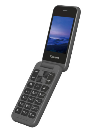Сотовый Xenium X680 Dark Gray 2sim/2.8"/320*240/32Mb/microSD/0.3Мп/Bt/1800мАч/раскладушка