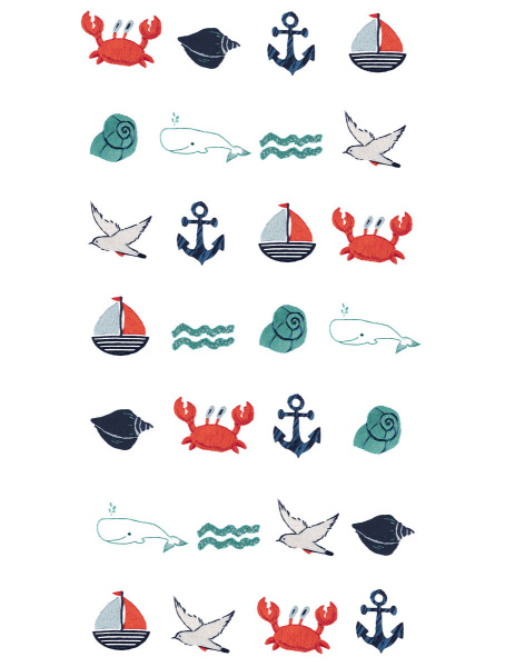 Набор для вышивания "PANNA" "Живая картина" JK-2282 "Паттерн. Морской" 18 х 30 см