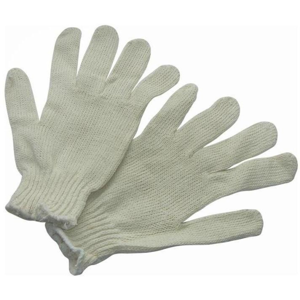 Перчатки ХБ без ПВХ - Белые