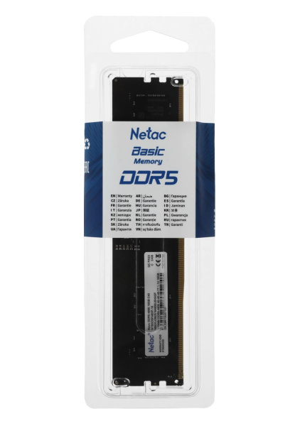 Модуль памяти DIMM DDR5 16Гб 4800МГц Netac (NTBSD5P48SP-16) CL40