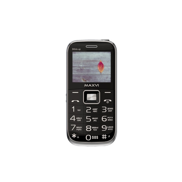 Сотовый Maxvi B6ds up Black 2sim/2.2"/220*176/microSD/0.3МП/Bt/1450мАч/моноблок