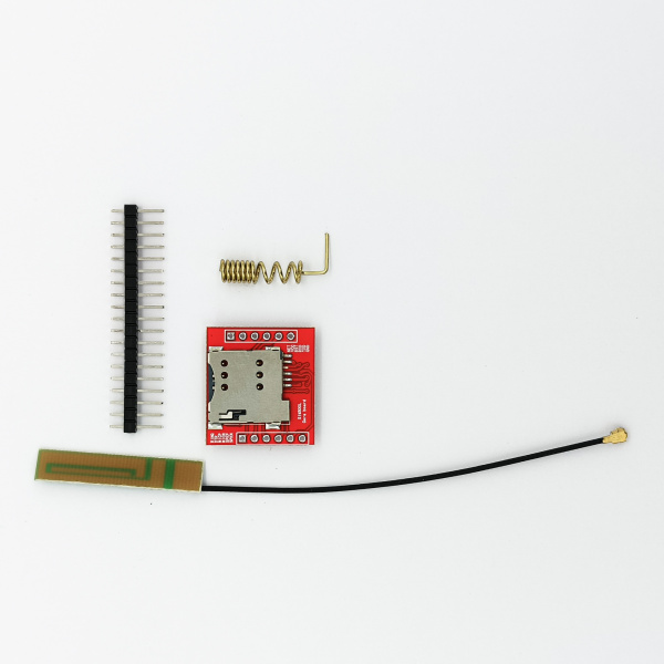 Модуль GSM GPRS SIM800L, Vdc3.7..4.2V, TTL, 25*23мм