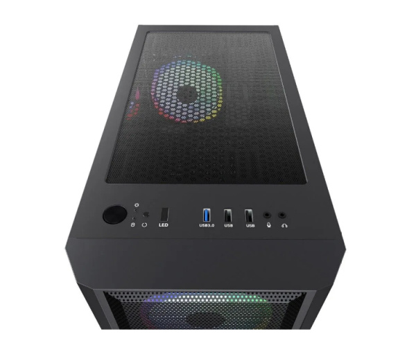 Корпус E-ATX Б_БП 1STPLAYER FIREBASE XP-E (USB, Audio, 4x120mm LED, черный)[XP-E-4F1]