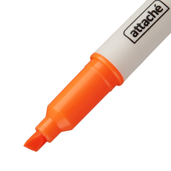 Маркер текстовыделитель Attache "Double" желтый/оранж. 1-4 мм (958566)