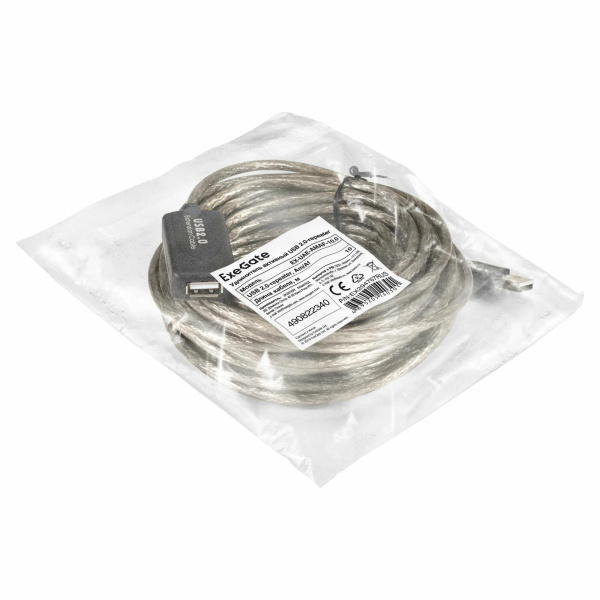 Кабель удлинительный USB2.0 Am-Af 10м ExeGate EX-UAE-AMAF-10.0 активный