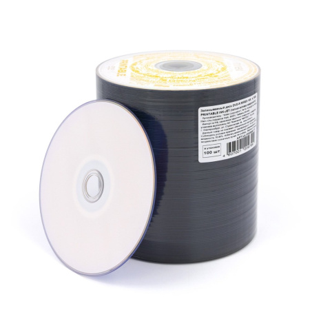 Диск DVD-R 100шт Mirex 4.7Gb 16x Printable inkjet bulk (UL130088A1T)
