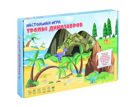 Игра настольная Игра-ходилка "Тропы динозавров" ТМ Ракета Р3722 РА