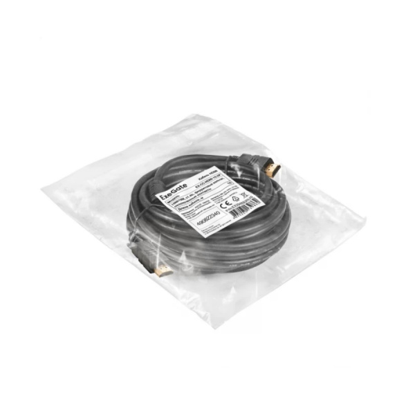 Кабель HDMI(m) - HDMI(m) 10м ExeGate, v1.4 ферритовые кольца, позолоченные контакты (EX-CC-HDMI-10.0F)