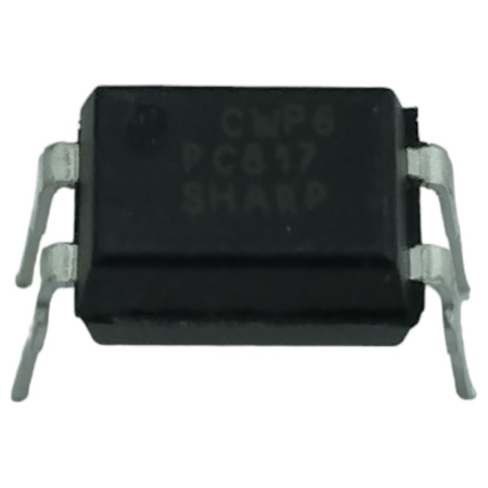 микросхема PC817X3NSZ9F Sharp, оптопара транзисторная NPN, CTR200..400%, Uke35В, DIP4