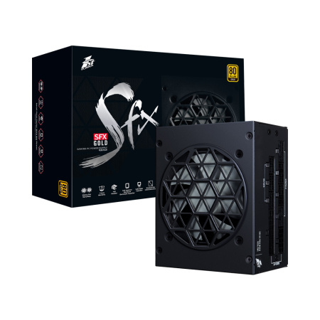 Блок питания 850Вт 1STPLAYER SFX 850W GOLD Black (APFC,80мм,3PCI-E,8SATA,80+Gold,модульный)[PS-850SFX]