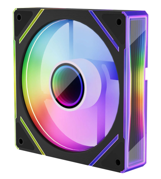 Кулер в корпус 120х120х25 1STPLAYER FC(AP) Black (600-1800prm/3pin/47.65 CFM/32.2дБ/подшипник гидродинамический/ARGB)