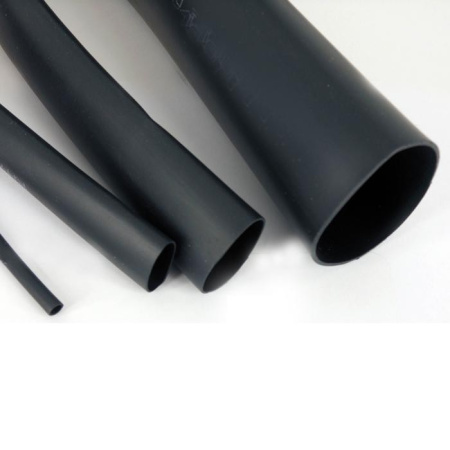 Трубка термоусадочная 4:1,  75.0/22.0мм, черная, клеевая, подавление горения, термоиндикатор, МТТК