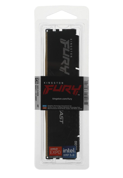 Модуль памяти DIMM DDR5 16Гб 5600МГц Kingston Fury Beast Black AMD (KF556C36BBE-16) CL36