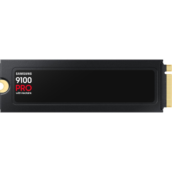 Твердотельный накопитель/ Samsung SSD 9100 PRO, 1000GB, M.2(22x80mm), NVMe 2.0, PCIe 5.0 x4, V-NAND TLC, R/W 14700/13300MB/s, IOPs 1 850 000/2 600 000, TBW 600, DWPD 0.3, with Heatsink (12 мес.)