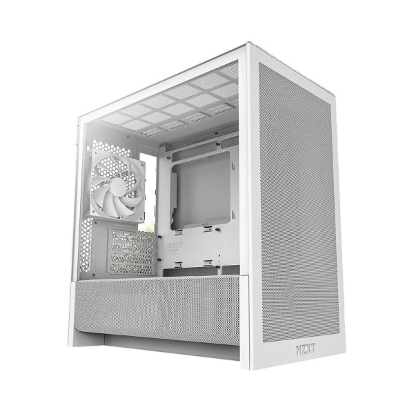 Корпус без блока питания/ Case NZXT H3 Flow (2025), Midi-Tower, TG, 1x120mm, 1xUSB-A 3.2 + 1xUSB-C 3.2, mATX, mITX White
