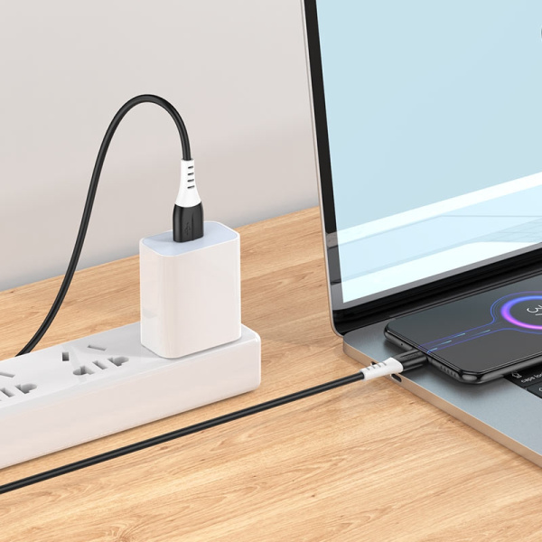 Кабель MicroUSB(m) - USB(m) Hoco X82 1м 2.4A силиконовый,черный